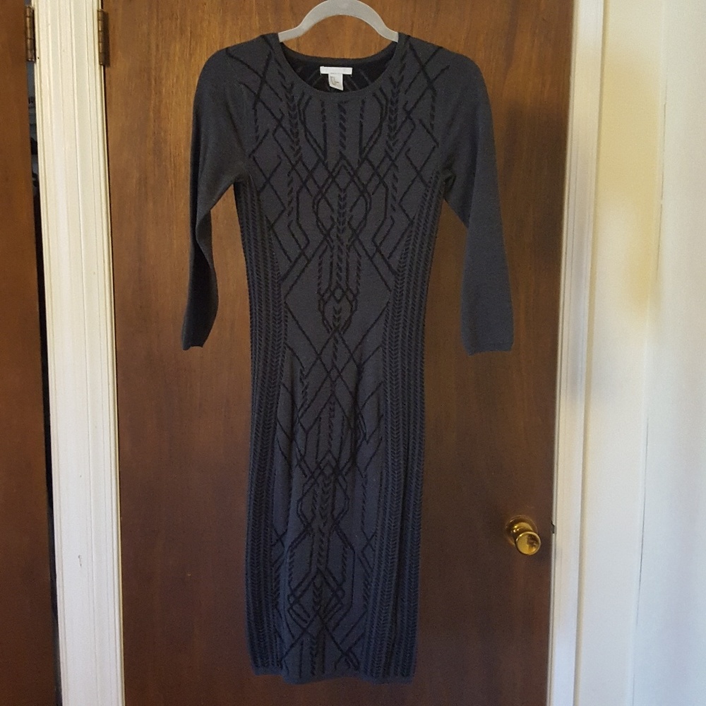 H&M sweater dress 3/4 sleeve size small